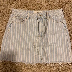 PacSun Striped Jean Skirt